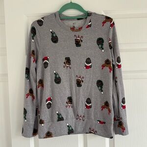 GILLY HICKS by HOLLISTER gray Christmas sweatshirt size xxs